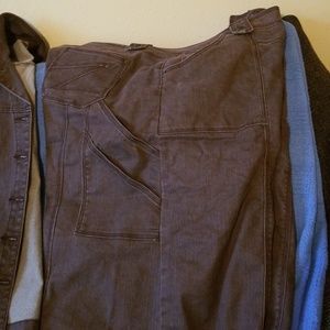 2pc Jean wide leg capris and jacket